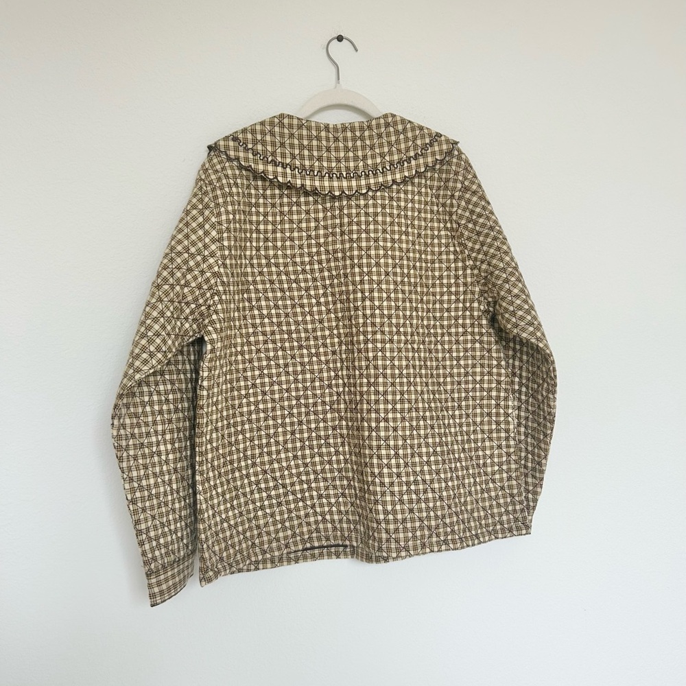 NWT Loeffler Randall James Quilted Jacket in Brown / Butter - Picture 6 of 7